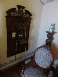 Old telephone in a room at the upper floor of the Palácio da Pena palace