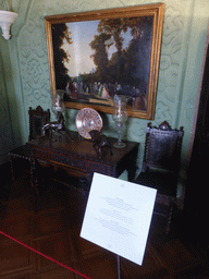 The Green Room at the upper floor of the Palácio da Pena palace, with explanation