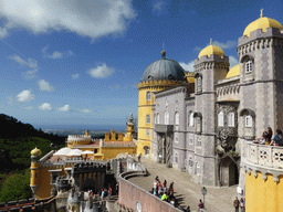 The southeast side of the Palácio da Pena palace and surroundings, viewed from the Queen`s Terrace