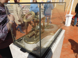 Miaomiao and the Sun-dial with automatic cannon at the Queen`s Terrace at the Palácio da Pena palace