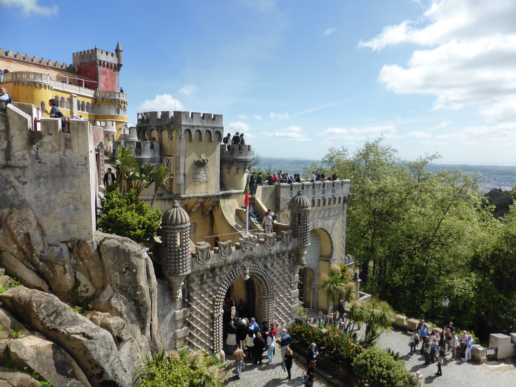 The front side of the Palácio da Pena palace, viewed from the terrace on top of the Kitchen of the Palácio da Pena palace