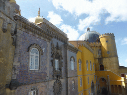 Back side of the Palácio da Pena palace, viewed from the Arches Yard