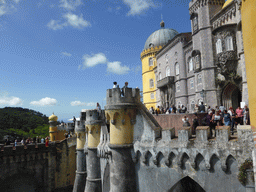The southeast side of the Palácio da Pena palace, viewed from the path along the outer wall