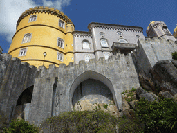 The front of the Palácio da Pena palace, viewed from the front square