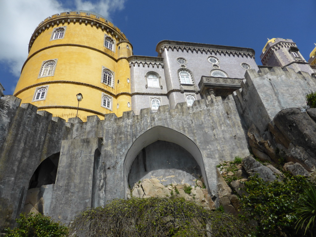 The front of the Palácio da Pena palace, viewed from the front square
