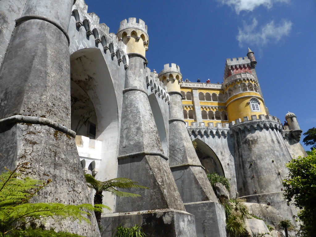 The Palácio da Pena palace, viewed from the path to the Jardins do Parque da Pena gardens