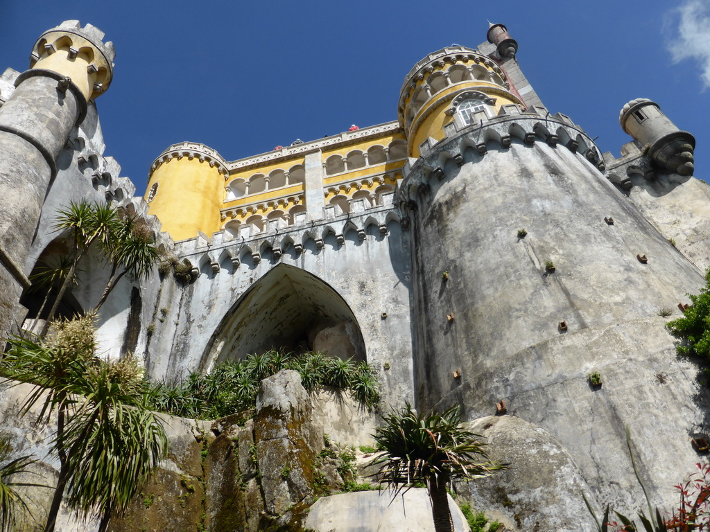 The Palácio da Pena palace, viewed from the path to the Jardins do Parque da Pena gardens