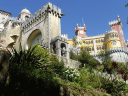 The Palácio da Pena palace, viewed from the path to the Jardins do Parque da Pena gardens