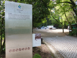 The Picadeiro site at the Jardins do Parque da Pena gardens, with explanation