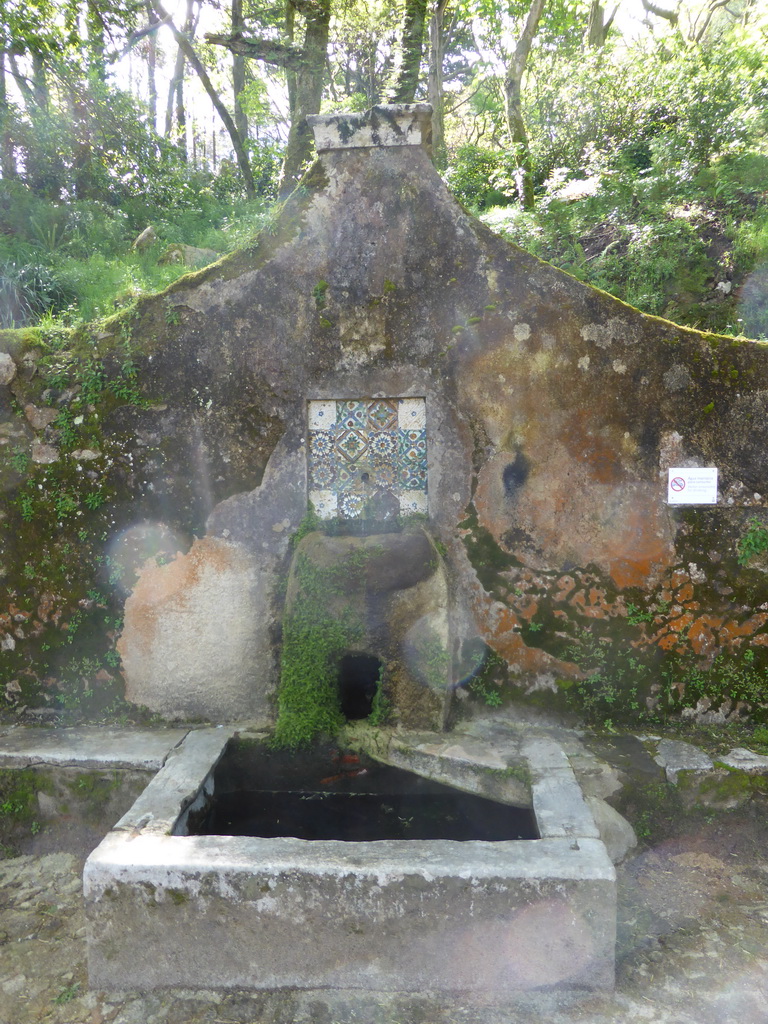 Fountain at the Jardins do Parque da Pena gardens