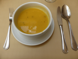 Soup at the Hockey Caffee restaurant at the Praça da República square