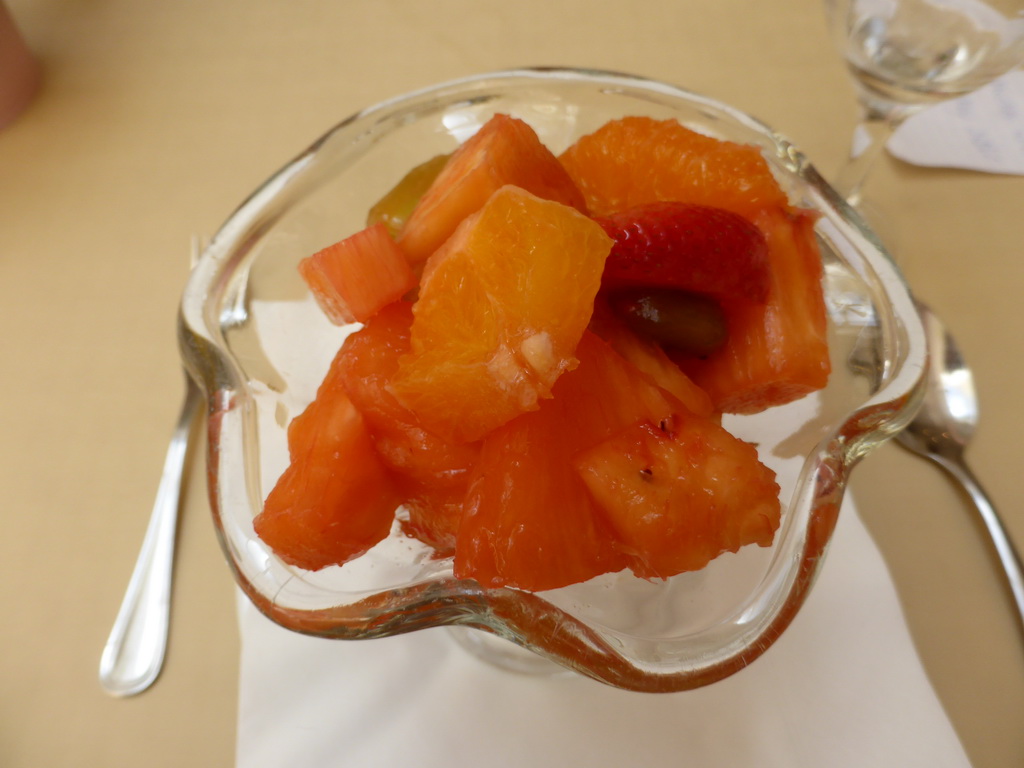 Fruit at the Hockey Caffee restaurant at the Praça da República square