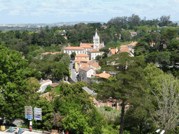 The tower of the City Hall and surroundings, viewed from the viewing point next to the Rua Ferraria street