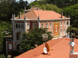 The Palácio Valenças palace with the Municipal Historical Archives of Sintra, viewed from the viewing point next to the Rua Ferraria street