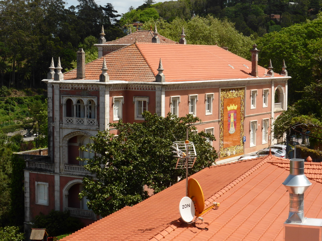 The Palácio Valenças palace with the Municipal Historical Archives of Sintra, viewed from the viewing point next to the Rua Ferraria street