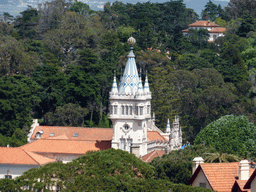 The tower of the City Hall, viewed from the viewing point next to the Rua Ferraria street