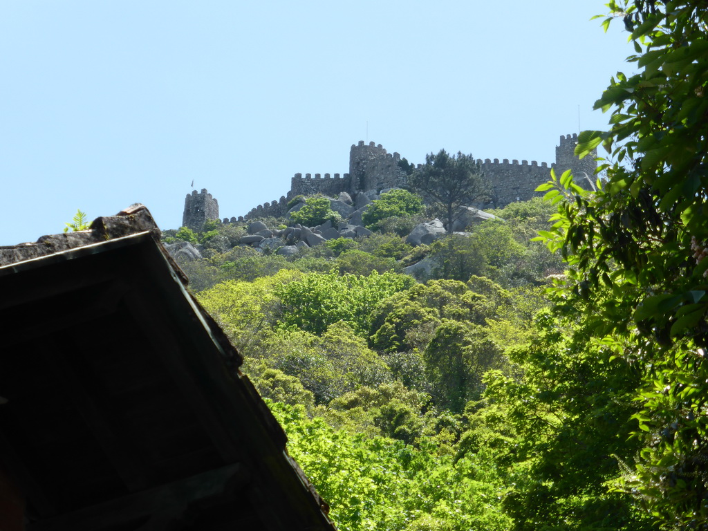 The Castelo dos Mouros castle, viewed from the Estrada da Pena street