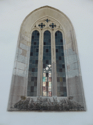 Stained glass window at the back side of the Chapel at the Palácio Nacional de Sintra palace