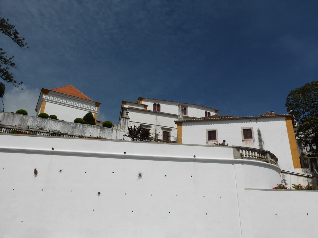 West side of the Palácio Nacional de Sintra palace with the Garden of the Negress