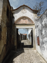 Gate above the path at the back side of the Palácio Nacional de Sintra palace