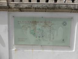 Map of the Palácio Nacional de Sintra palace at the Largo Rainha Dona Amélia square