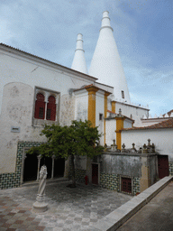 The Central Court with the entrance to the Water Grotto and the Kitchen Towers at the Palácio Nacional de Sintra palace