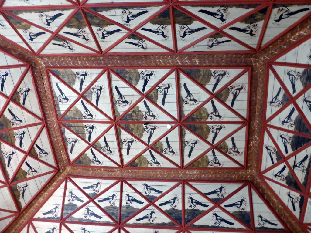 Ceiling of the Magpie Hall at the Palácio Nacional de Sintra palace