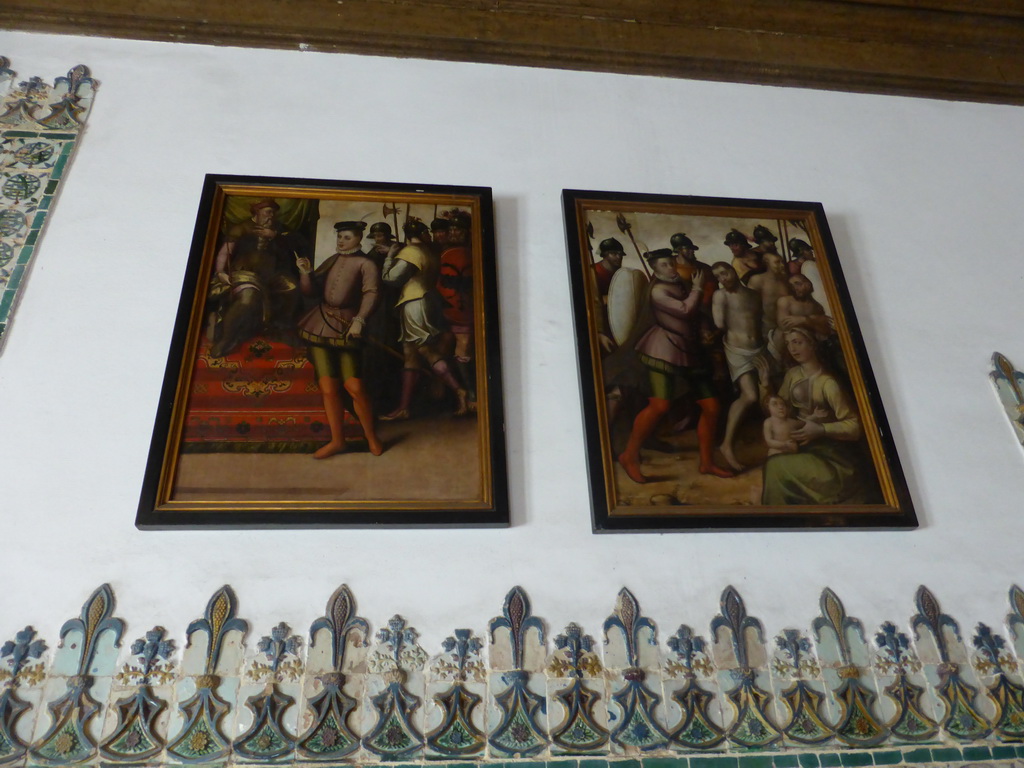 Paintings at the Siren Hall at the Palácio Nacional de Sintra palace
