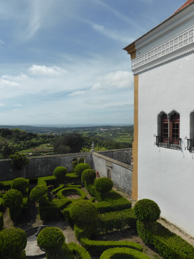 The Garden of the Princes at the Palácio Nacional de Sintra palace, viewed from the staircase to the Blazons Hall