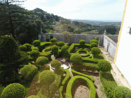 The Garden of the Princes at the Palácio Nacional de Sintra palace, viewed from the staircase to the Blazons Hall