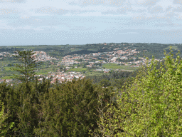 Villages at the northwest side of the city, viewed from the Blazons Hall at the Palácio Nacional de Sintra palace