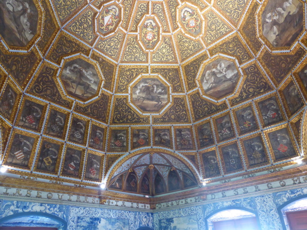 Ceiling of the Blazons Hall at the Palácio Nacional de Sintra palace