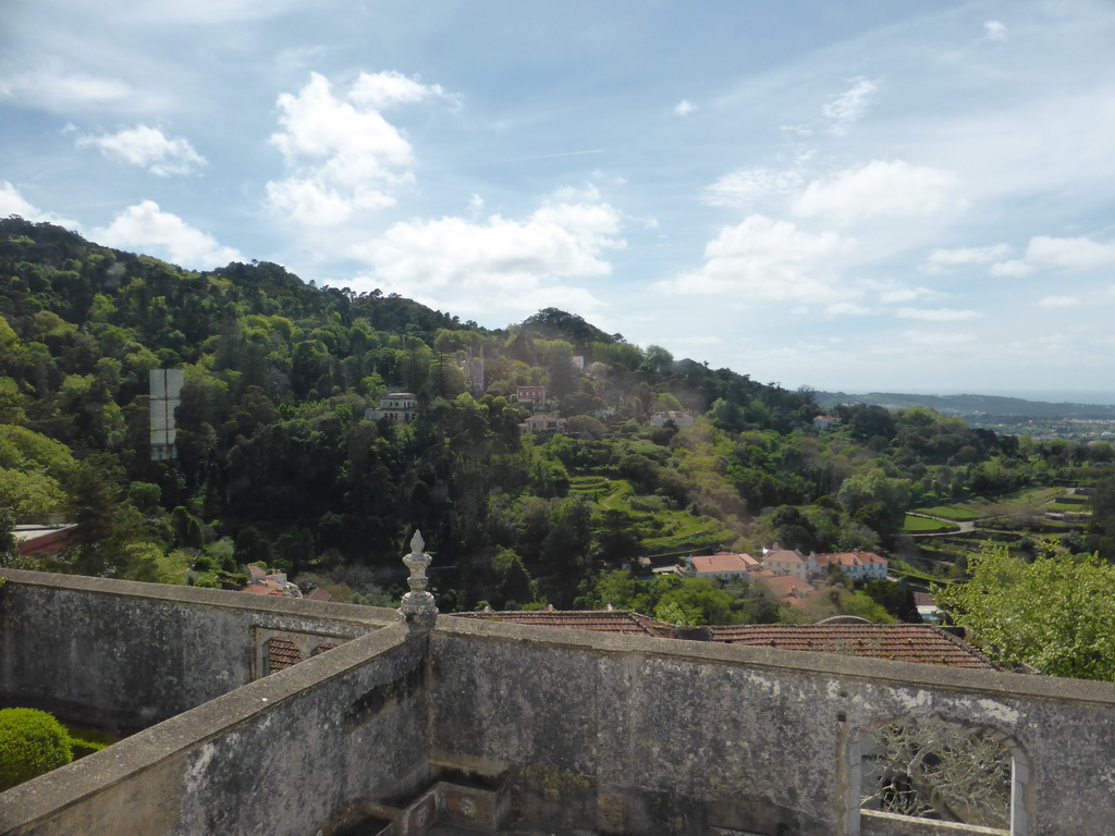 Hill at the west side of the city, viewed from the Blazons Hall at the Palácio Nacional de Sintra palace