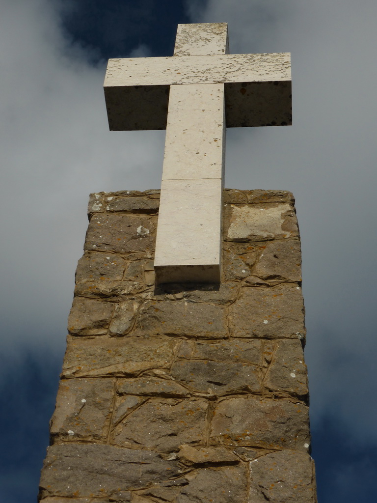 Top of the column with cross at the Cabo da Roca cape