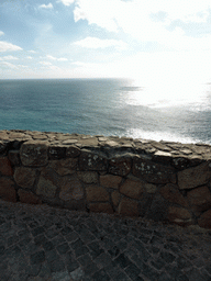 Wall at the Cabo da Roca cape and the Atlantic Ocean