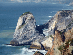 Rocks at the coastline north of the Cabo da Roca cape, viewed from the Cabo da Roca cape