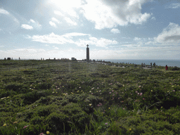 The Cabo da Roca cape with the back side of the column with cross