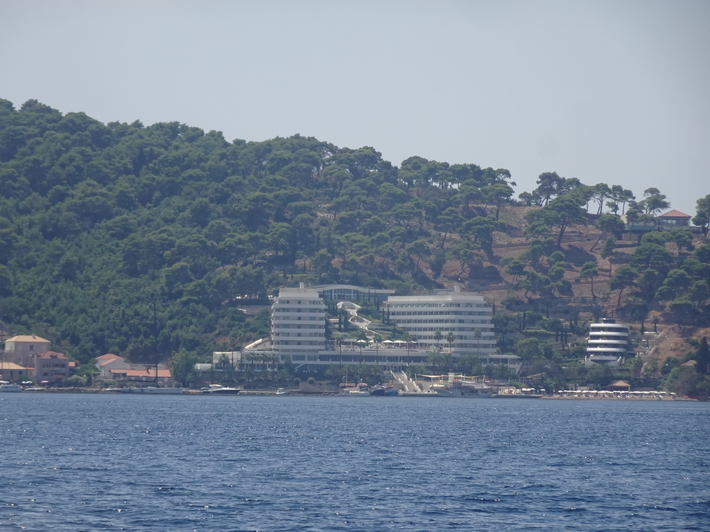 Lafodia Hotel & Resort at Lopud island, viewed from the Elaphiti Islands tour boat