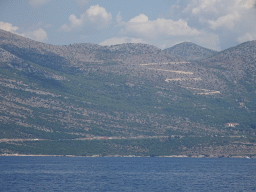 Hills at the town of Brsecine, viewed from the Elaphiti Islands tour boat
