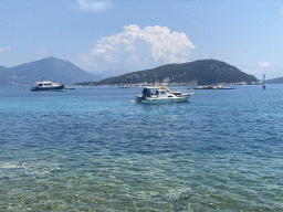 Boats at the Sudurad Harbour and Ruda island