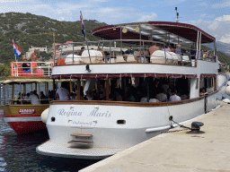 The Elaphiti Islands tour boat and another boat at the Sudurad Harbour