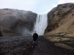 Tim at the Skógafoss waterfall