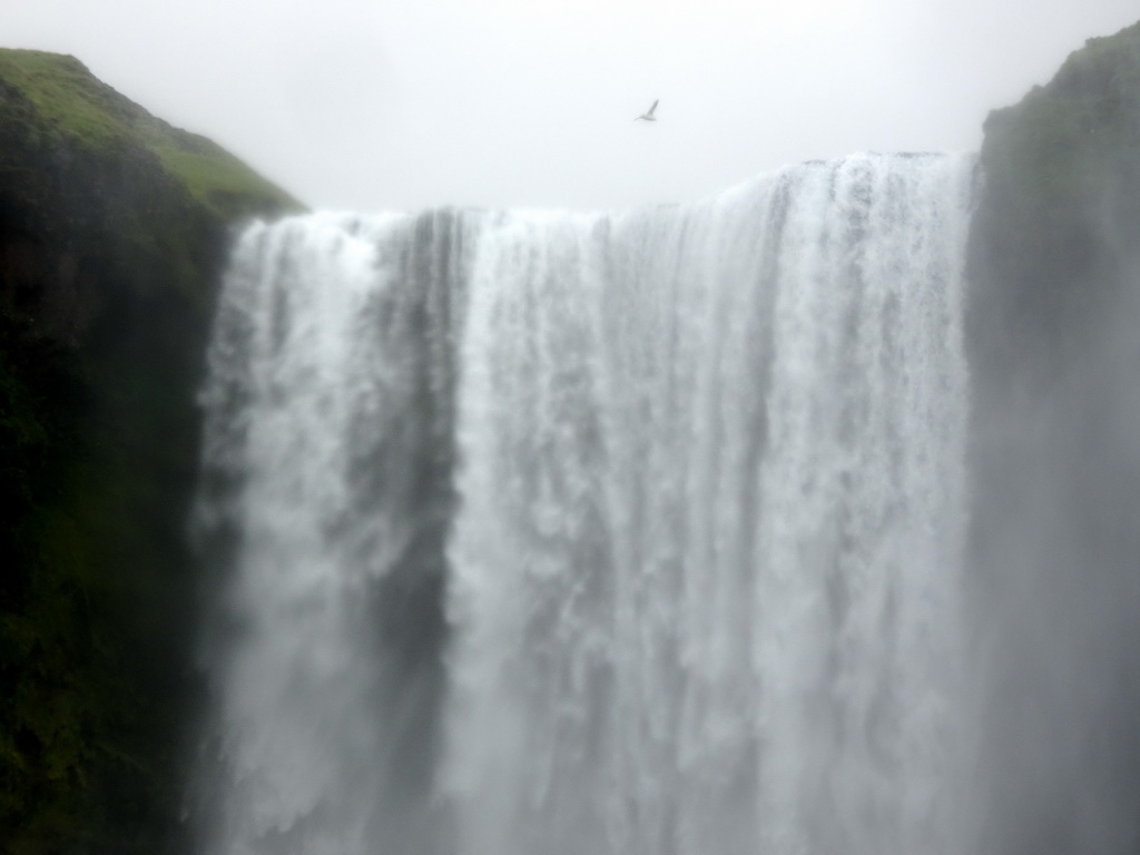 Upper part of the Skógafoss waterfall