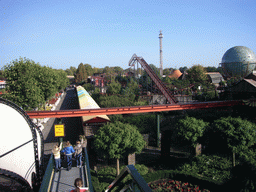 View on Attractiepark Slagharen from a bridge near the entrance