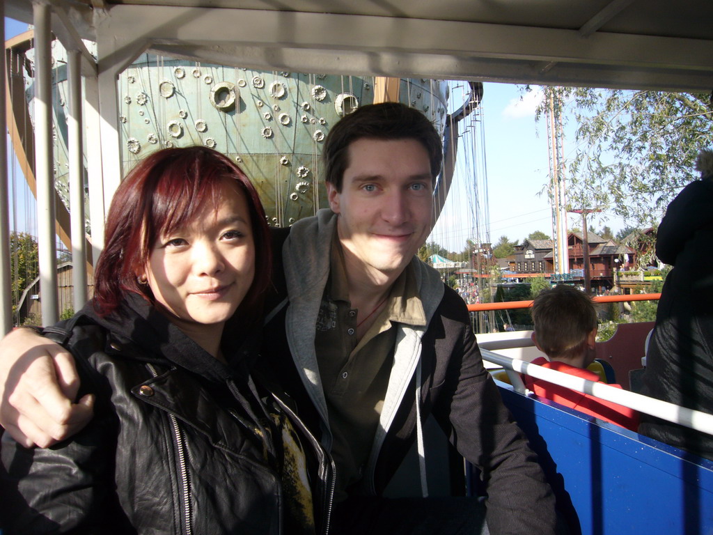 Tim and Miaomiao in the Monorail