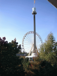 The Sky Tower and the Reuzenrad, from the Monorail