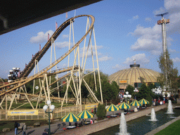 The Looping Star rollercoaster, the Eagle and the Wild West Adventure, from the Monorail