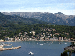 Boats in the harbour, viewed from the northern end of the Calle Poligono street