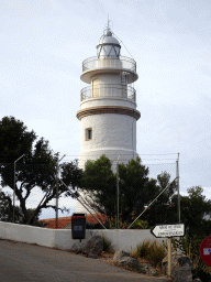 The Far des Cap Gros lighthouse, viewed from the northern end of the Calle Poligono street