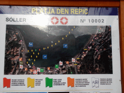 Map of the Platja d`en Repic beach